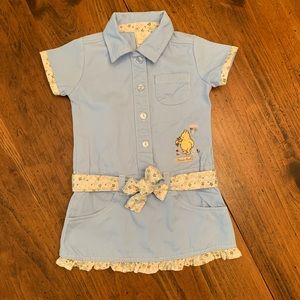 Disney Classic Winnie Pooh Blue Dress 12m